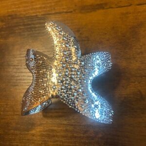 Silver colored Starfish Cuff Bracelet